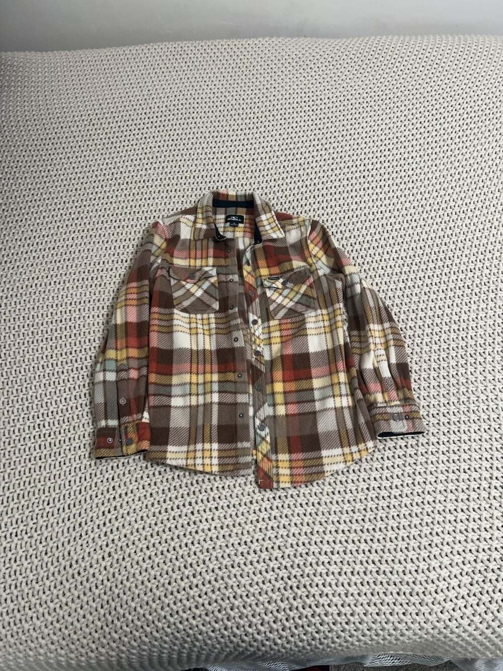 O'Neill Plaid Fleece Button-Up Shirt Jacket Size M
